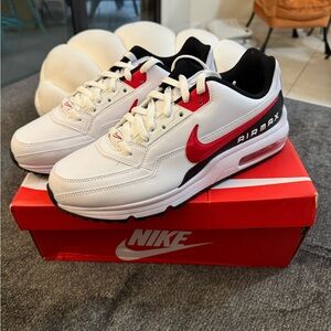 Nike Air Max Men's White and Red Sneakers